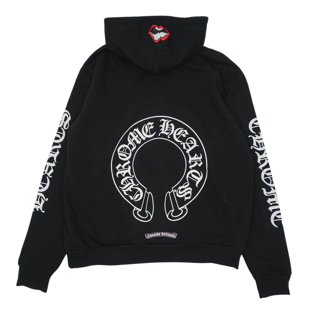 CHROME HEARTS クロムハーツ（原本無） MATTYBOY マッティボーイ フードチョンパーホースシュープリント パーカー ブラック系 M【中古】