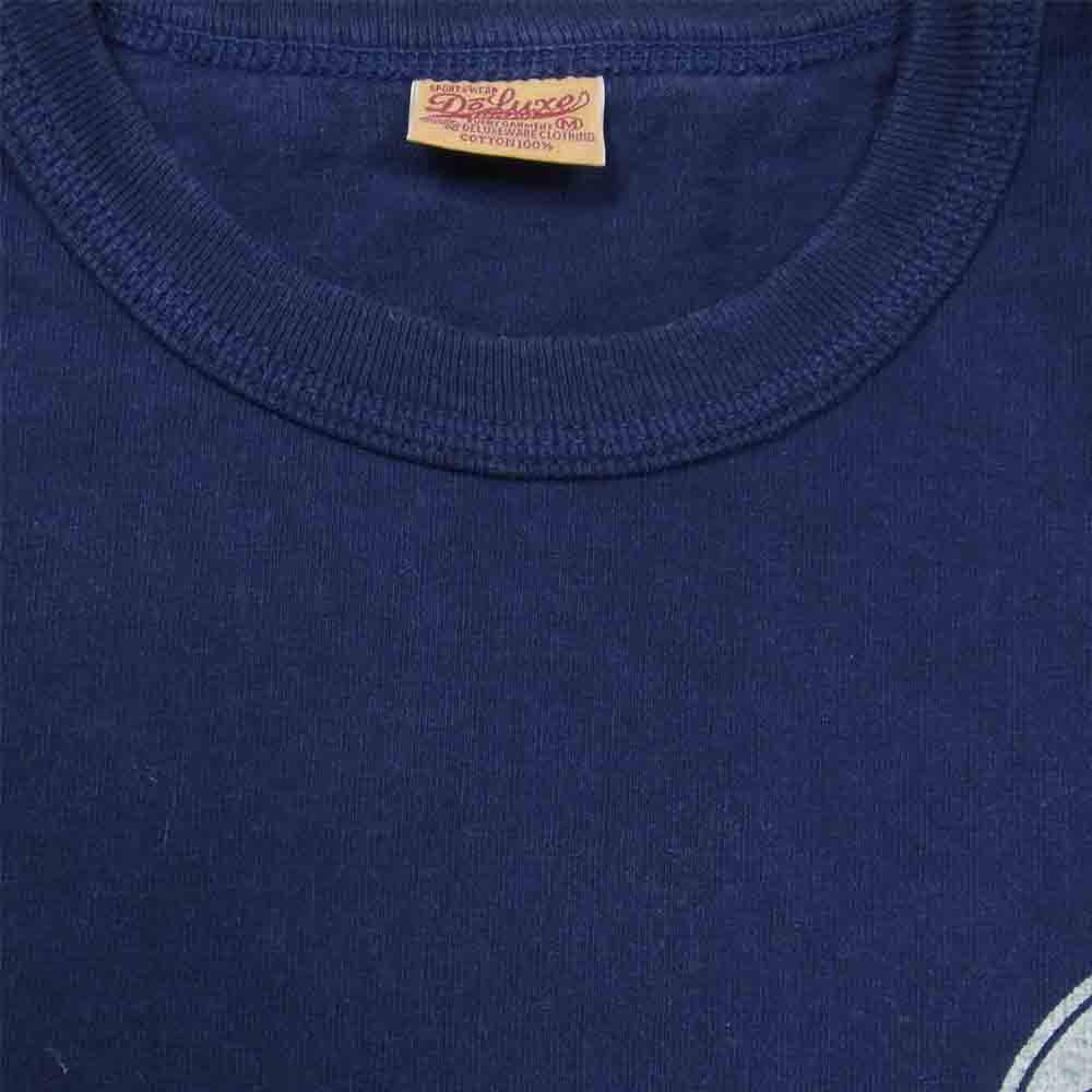 デラックスウエア プリント Tシャツ 半袖 コットン ネイビー系 M【中古】