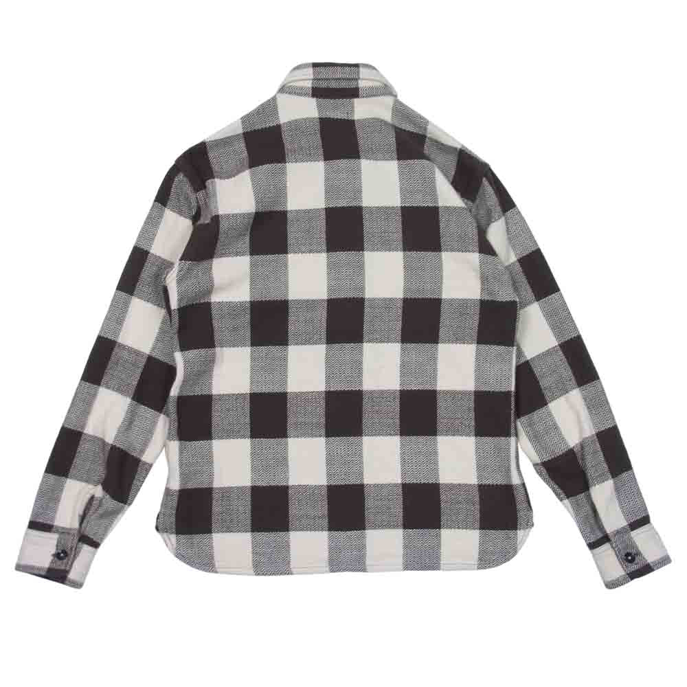 THE FLAT HEAD ザフラットヘッド ネル チェック 長袖 シャツ ダークブラウン系 36【中古】