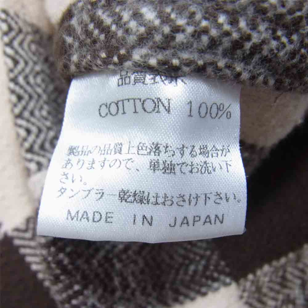 THE FLAT HEAD ザフラットヘッド ネル チェック 長袖 シャツ ダークブラウン系 36【中古】