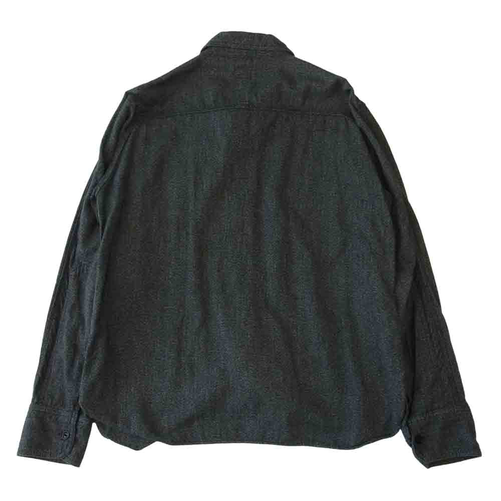 ブラックサイン ゴマ塩 チンストラップ シャツ ブラック系 40【中古】
