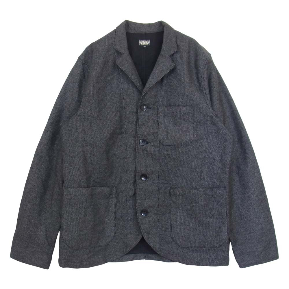 ブラックサイン ストライプ ミリタリー シャツ ジャケット ブラック系 40【中古】