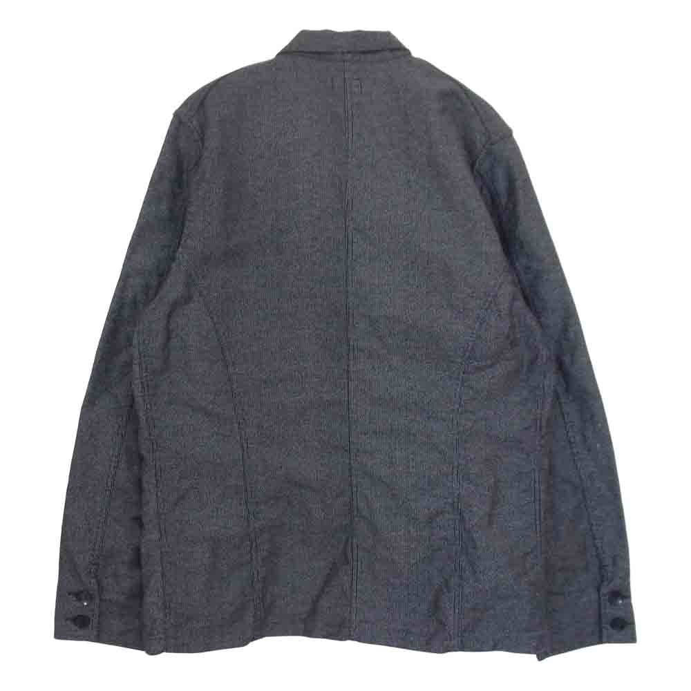 ブラックサイン ストライプ ミリタリー シャツ ジャケット ブラック系 40【中古】