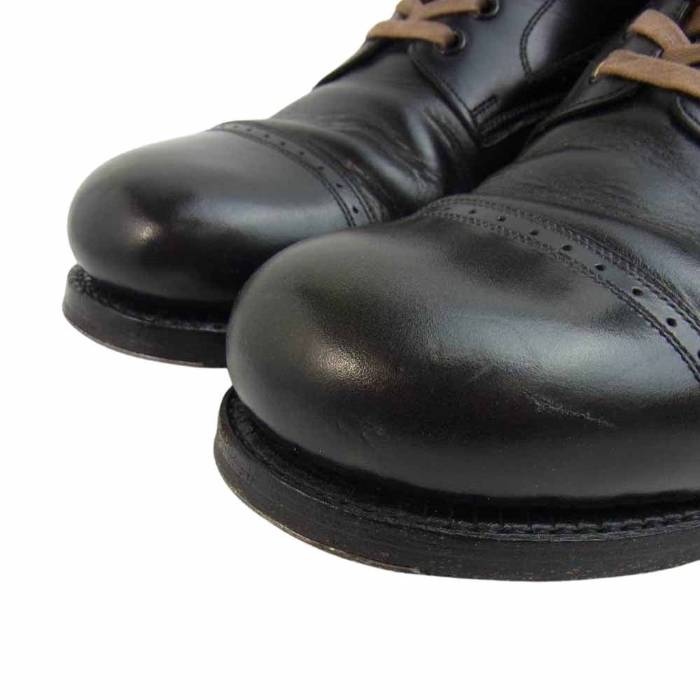 ブラックサイン BSFA-15620BR Army Last Mid Cut Dress パンチング キャップトゥ アーミー ミッドカット ドレス ブーツ ブラック系 9D【中古】