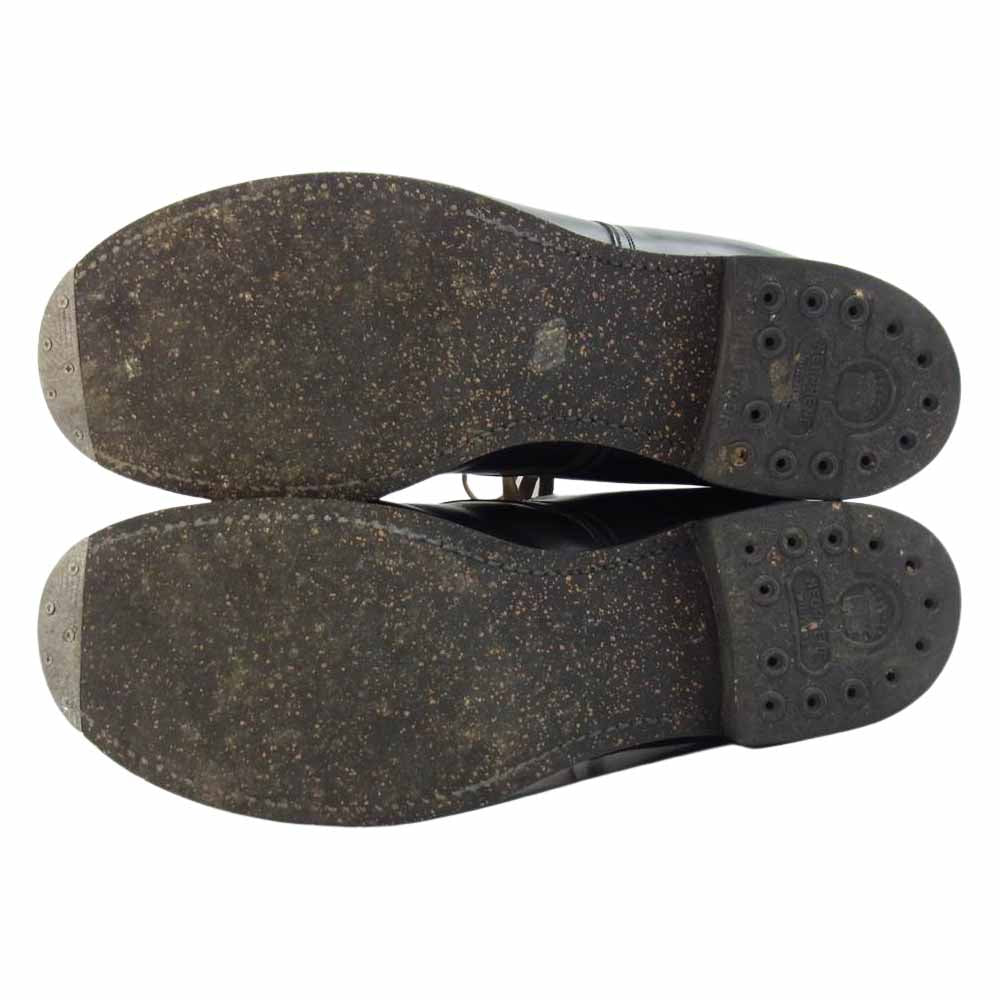 ブラックサイン BSFA-15620BR Army Last Mid Cut Dress パンチング キャップトゥ アーミー ミッドカット ドレス ブーツ ブラック系 9D【中古】