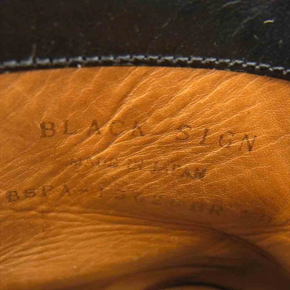 ブラックサイン BSFA-15620BR Army Last Mid Cut Dress パンチング キャップトゥ アーミー ミッドカット ドレス ブーツ ブラック系 9D【中古】