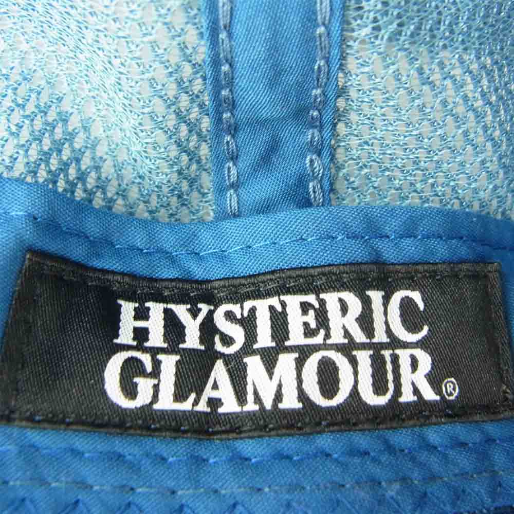 HYSTERIC GLAMOUR ヒステリックグラマー 0202QH01 WHEN THE MUSICS OVER 刺繍 メッシュ キャップ ブルー系 F【中古】