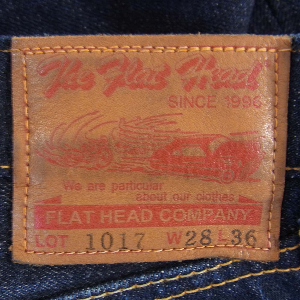 THE FLAT HEAD ザフラットヘッド 1017 ブーツカット ヘビーオンス デニム パンツ インディゴブルー系 28【中古】