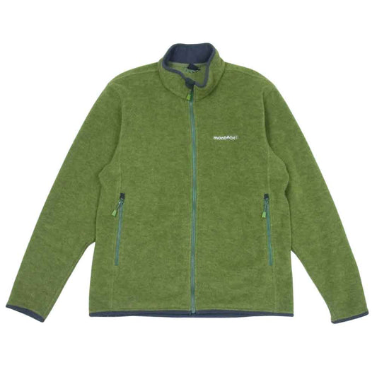 mont-bell モンベル CLIMA WOOL JACKET クリマ ウール フリース ジャケット グリーン系 S【中古】