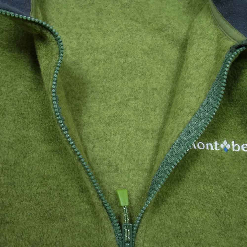 mont-bell モンベル CLIMA WOOL JACKET クリマ ウール フリース ジャケット グリーン系 S【中古】
