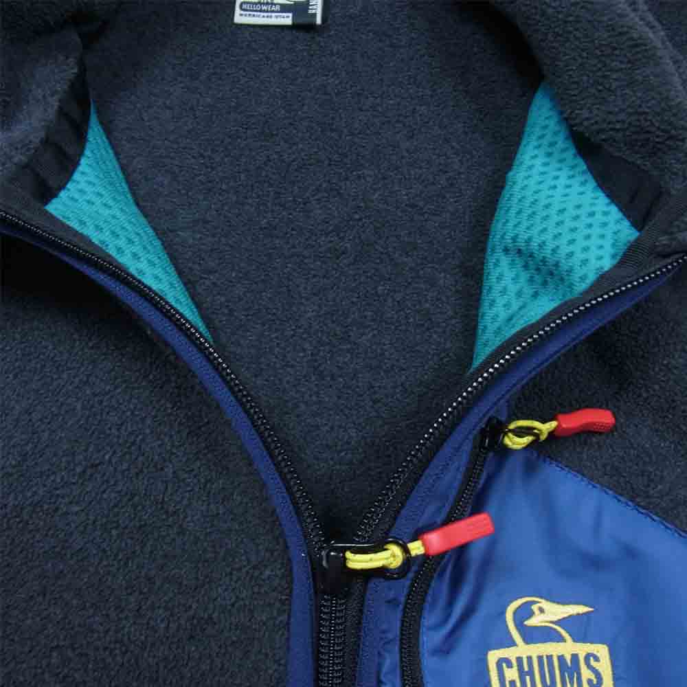 CHUMS チャムス Polar Flag Vest ポーラー フラッグ フリース ベスト チャコール系 S【中古】