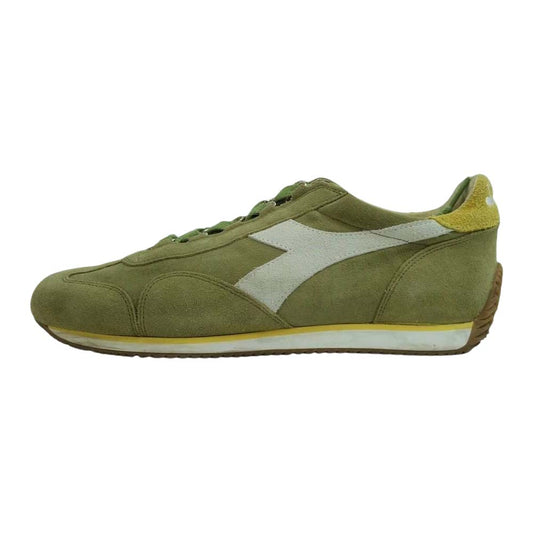 Diadora ディアドラ 60062 EQUIPE KIDSKIN エキップ キッドスキン スエード スニーカー カーキ系 26cm【中古】
