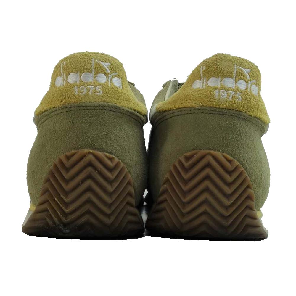 Diadora ディアドラ 60062 EQUIPE KIDSKIN エキップ キッドスキン スエード スニーカー カーキ系 26cm【中古】