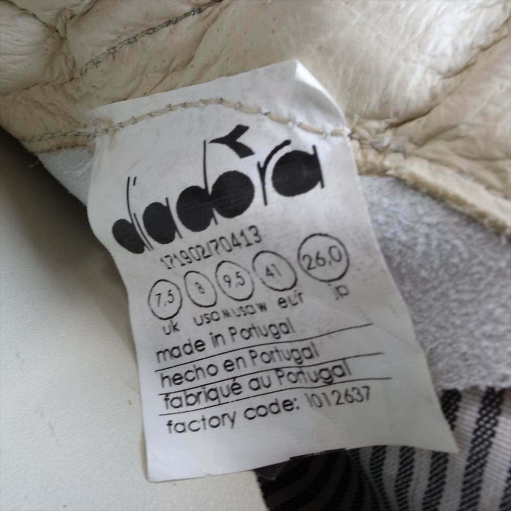 Diadora ディアドラ 60062 EQUIPE KIDSKIN エキップ キッドスキン スエード スニーカー カーキ系 26cm【中古】