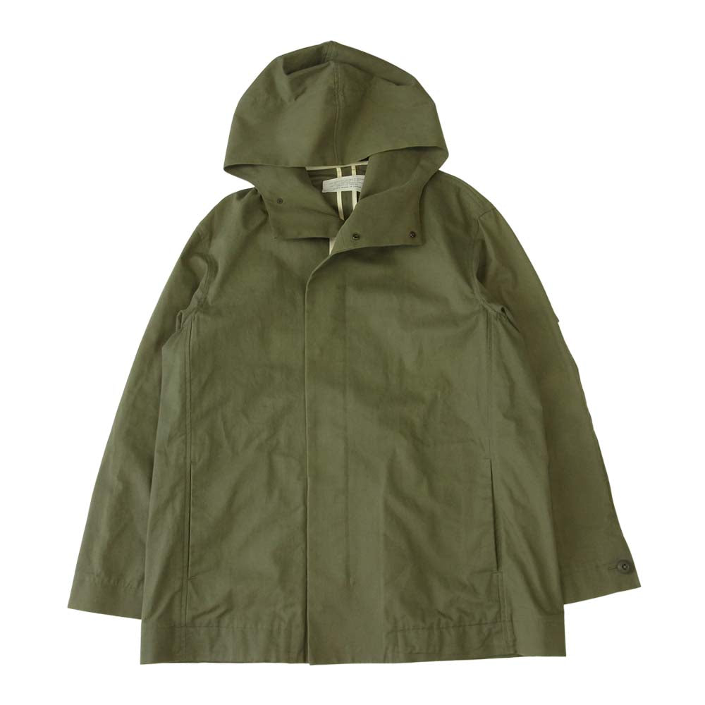 クロ 比翼 フーデット コート カーキ系【中古】