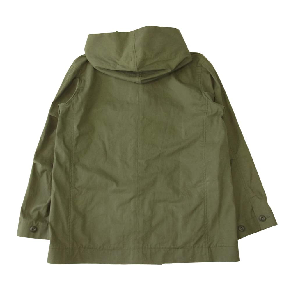 クロ 比翼 フーデット コート カーキ系【中古】
