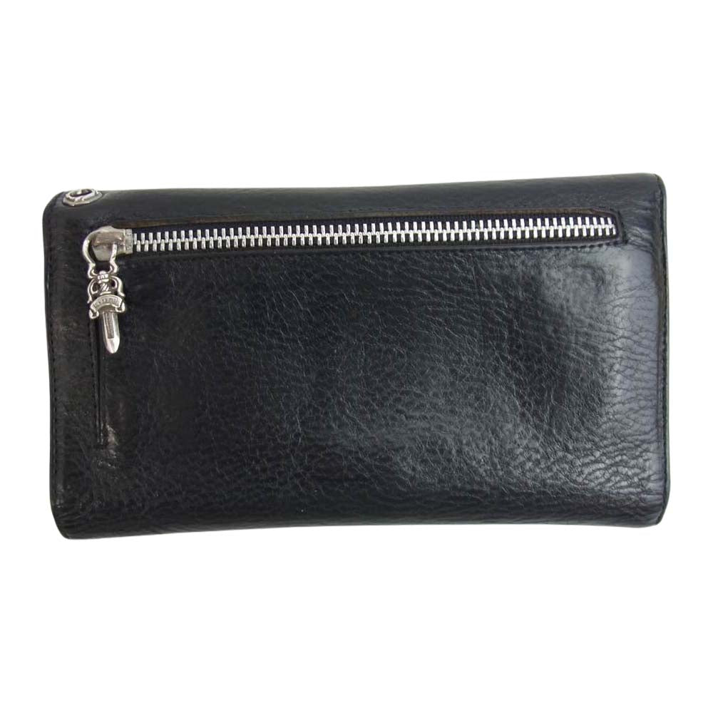 CHROME HEARTS クロムハーツ（原本有） WAVE WALLET ウェーブウォレット クロスボール ブラック系【中古】