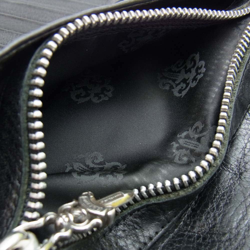 CHROME HEARTS クロムハーツ（原本有） WAVE WALLET ウェーブウォレット クロスボール ブラック系【中古】
