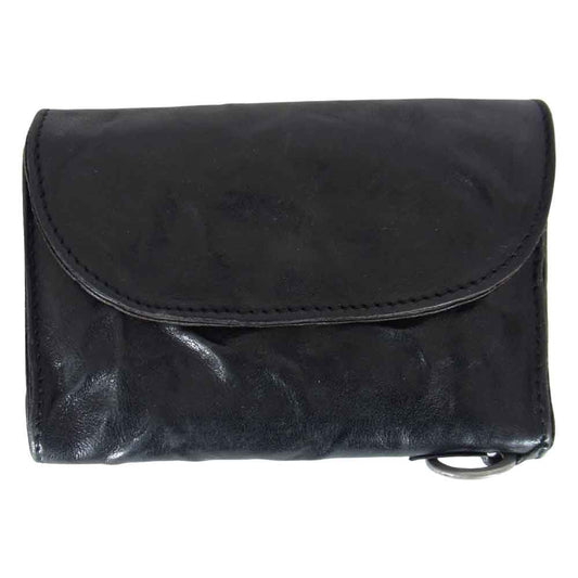 MR.OLIVE ミスターオリーブ 三つ折り レザー ウォレット 財布 ブラック系【中古】