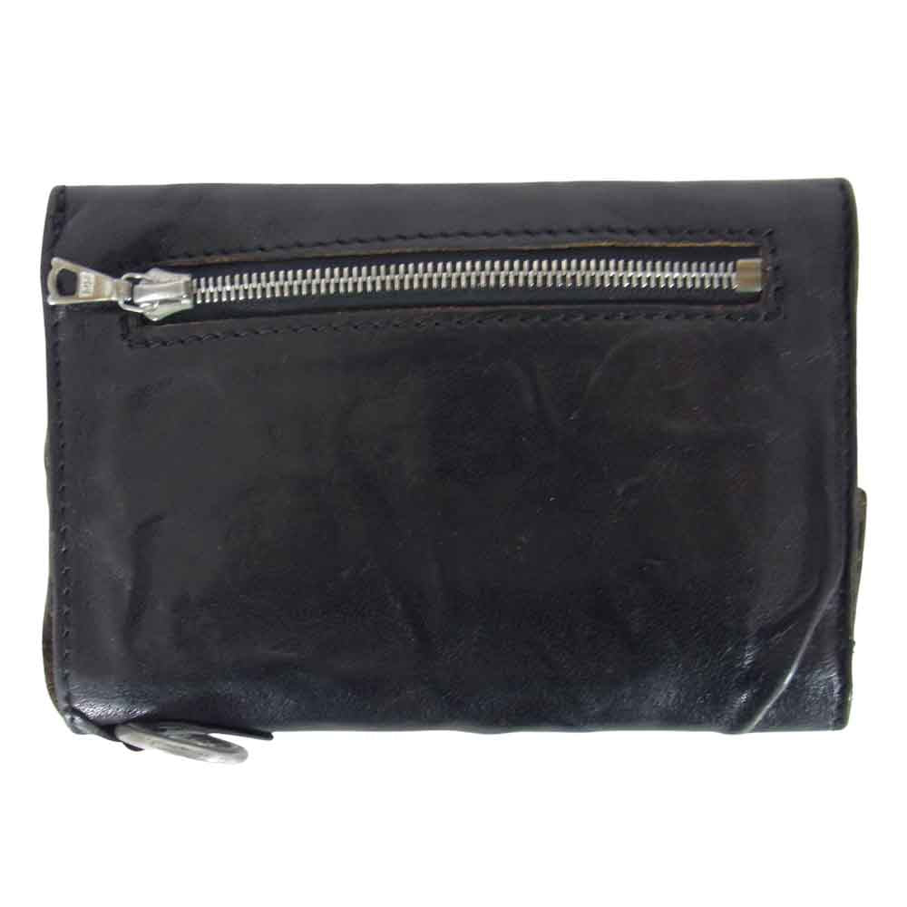 MR.OLIVE ミスターオリーブ 三つ折り レザー ウォレット 財布 ブラック系【中古】
