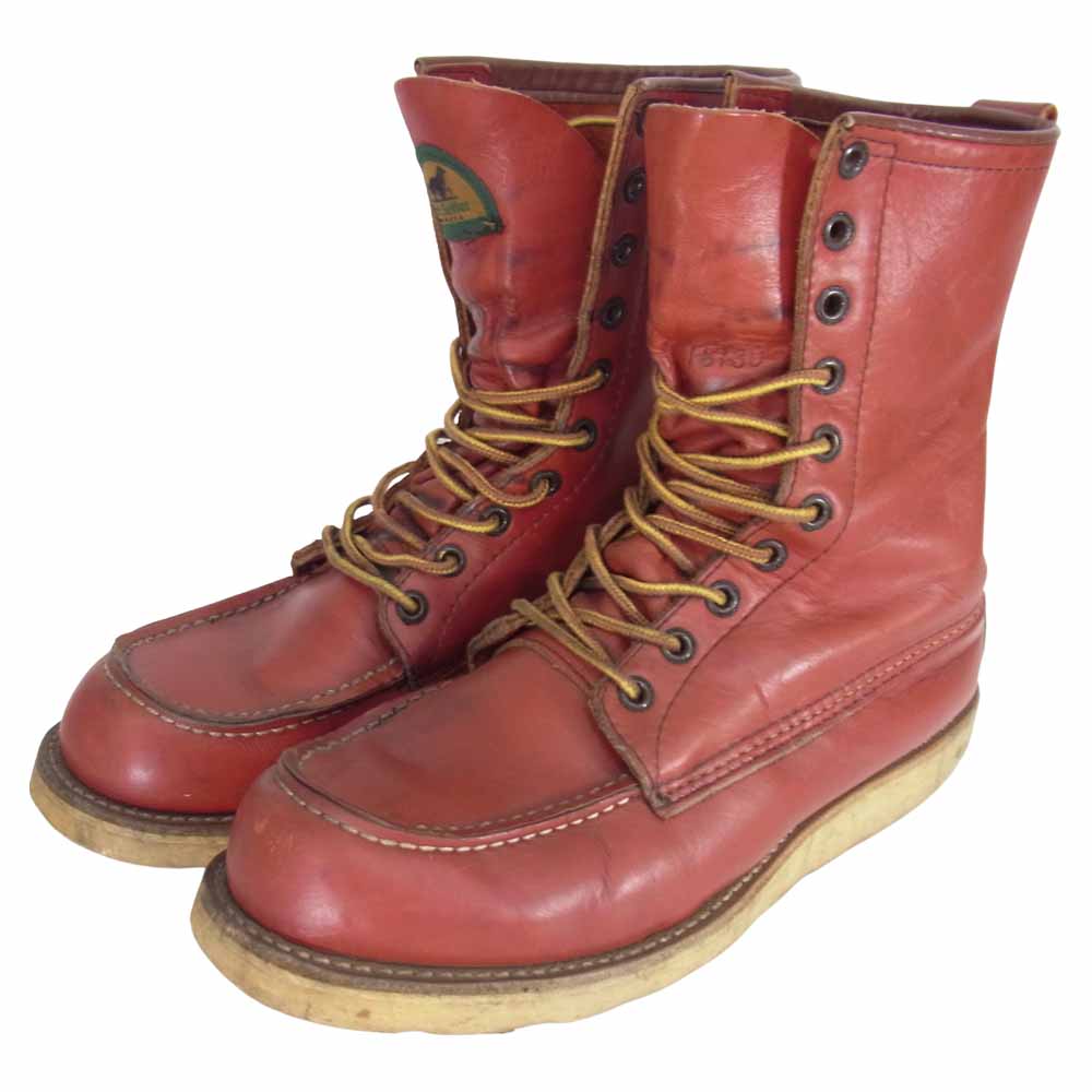 RED WING レッドウィング 90s 半円犬タグ 877 8" CLASSIC MOC 8インチ クラシック モックトゥ ブーツ ブラウン系 7 1/2【中古】