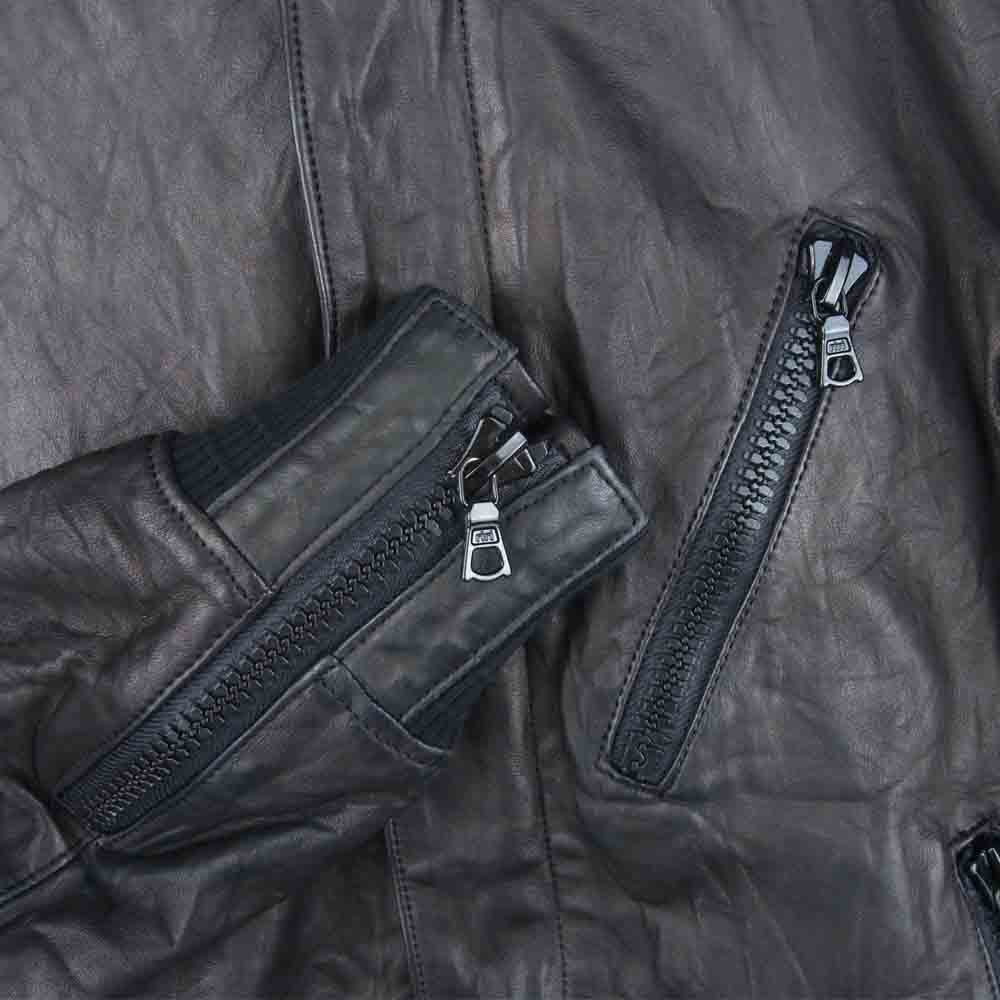 ATTACHMENT アタッチメント T163 シープレザー ブルゾン ジャケット 日本製 ブラック系 2【中古】