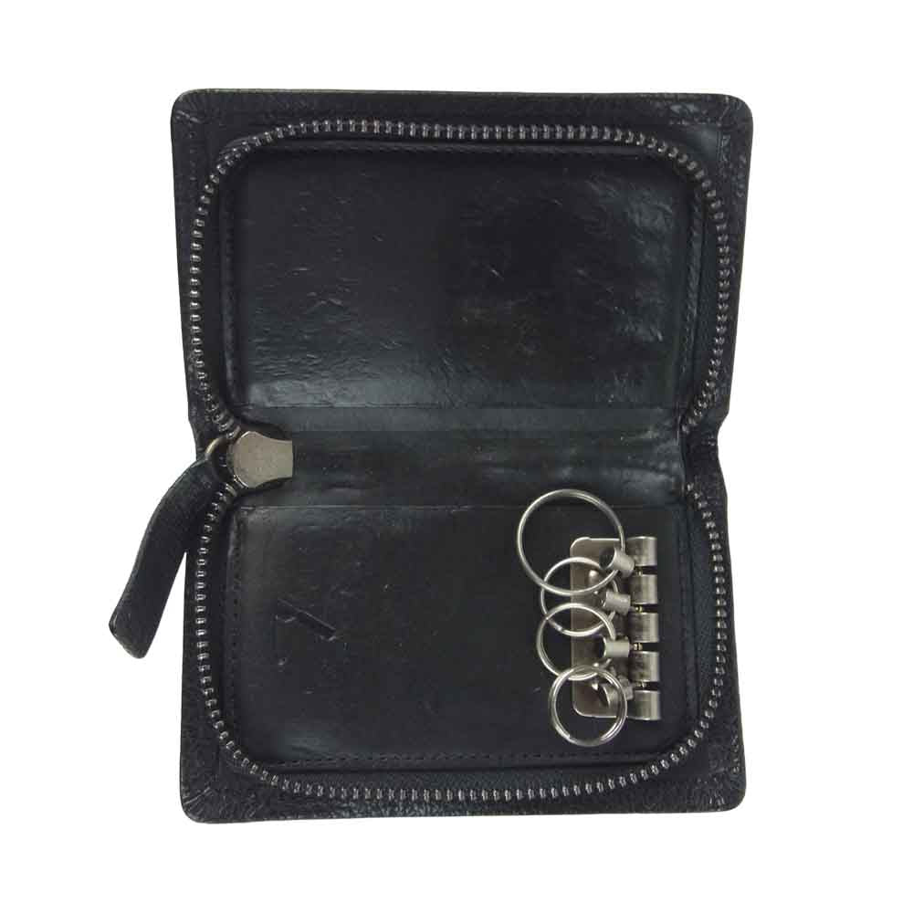 土屋鞄製造所 アルマス ファスナー キーケース ブラック系【中古