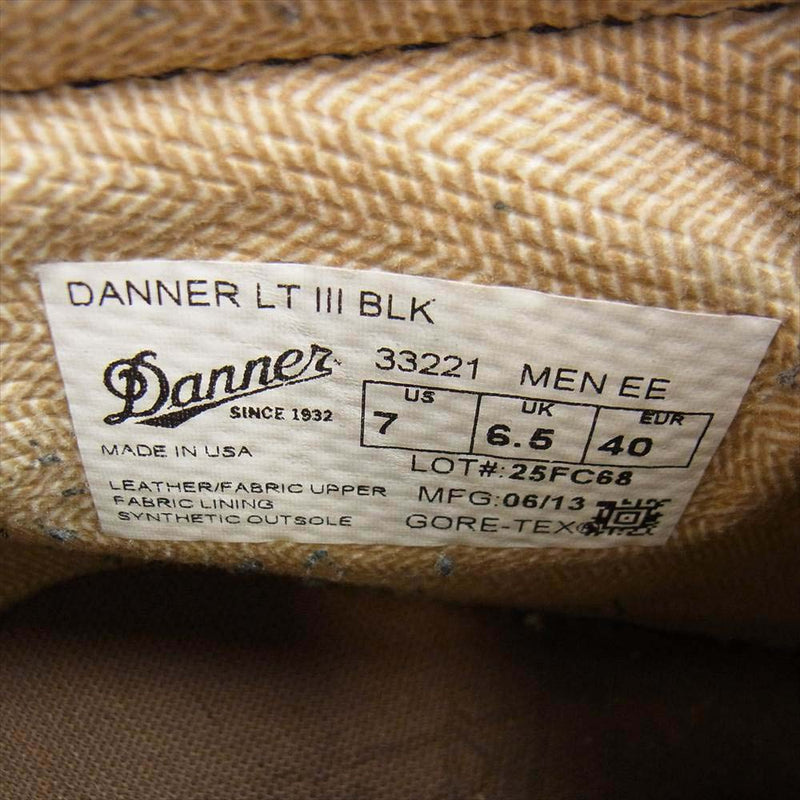 Danner ダナー 33221 DANNER LT ⅲ ダナーライト ゴアテックス トレッキング ブーツ ブラック系 US7【中古】