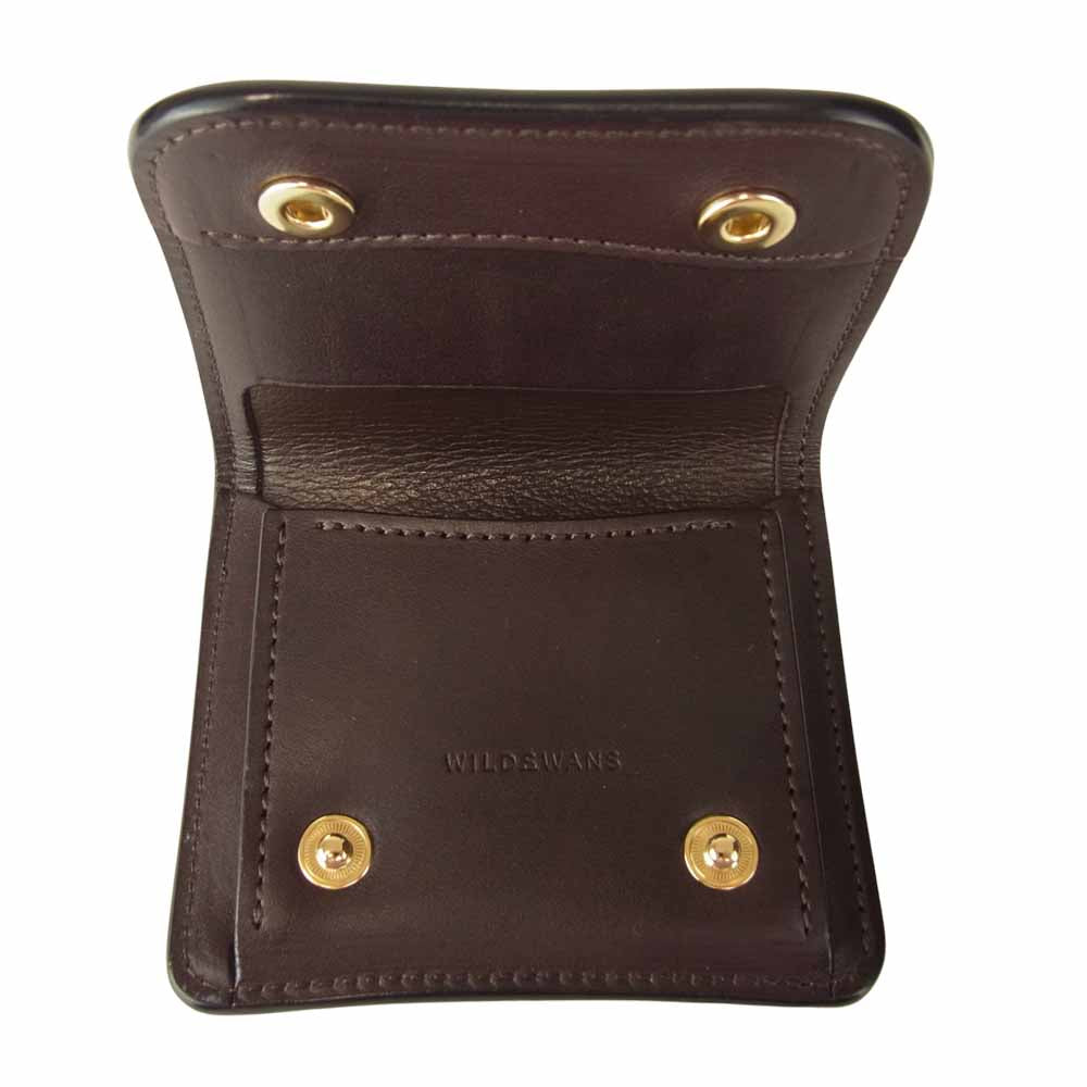 WILDSWANS ワイルドスワンズ パーム シェルコードバン ミニウォレット  ブラウン系【中古】