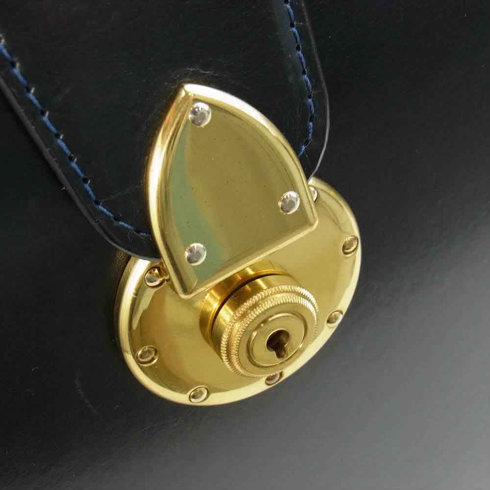 大峽製鞄 オオバセイホウ イタリアンダレス サンタクローチェ ネイビー ダークネイビー系【中古】