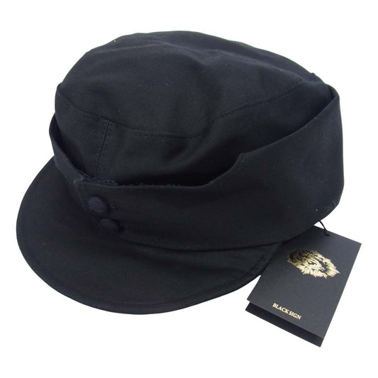 BLACK SIGN ブラックサイン BSFC-17902B Moleskin Storm King Cap モールスキン ストーム キング キャップ ブラック系 L【新古品】【未使用】【中古】