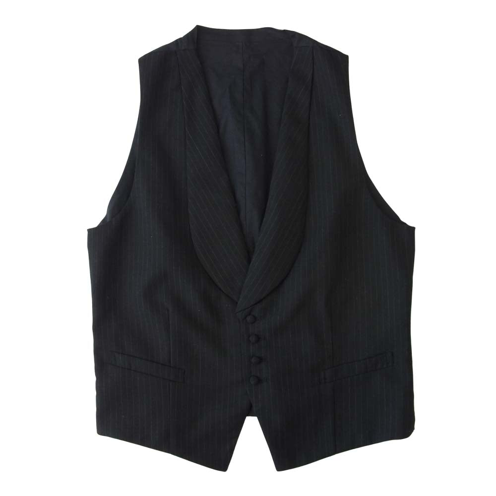 BLACK SIGN ブラックサイン ヘチマ カラー ベスト ダークネイビー系 42【中古】