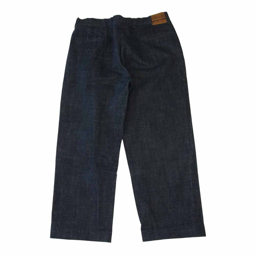 トロフィークロージング タック デニム トラウザーズ パンツ インディゴブルー系 36【中古】