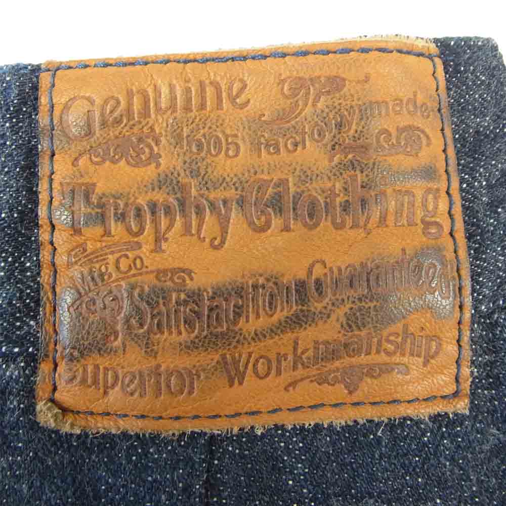 トロフィークロージング タック デニム トラウザーズ パンツ インディゴブルー系 36【中古】