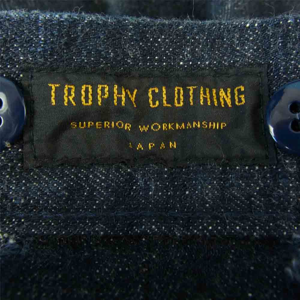トロフィークロージング タック デニム トラウザーズ パンツ インディゴブルー系 36【中古】