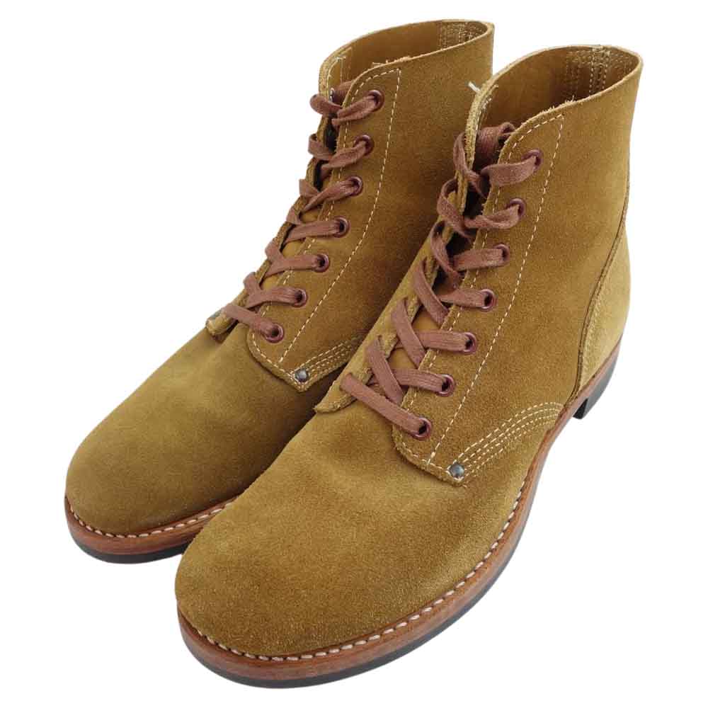 RRL ダブルアールエル USA製 ラフアウト スエード ミリタリー サービス ブーツ ブラウン系 9D【美品】【中古】