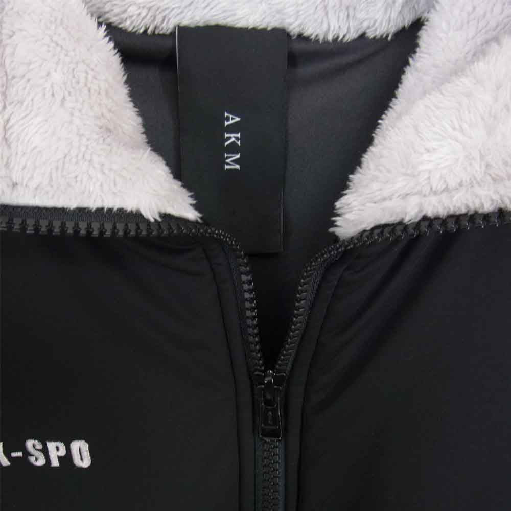AKM エイケイエム LUXE163 BLACK SENSE ZIP UP STAND JACKET ボア ブルゾン ジャケット グレー系 XL【中古】