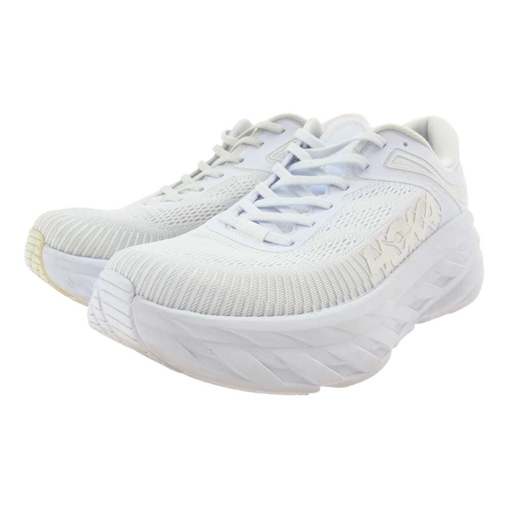 HOKA ONE ONE ホカ オネオネ BONDI 7 ボンダイ スニーカー ホワイト系 27.5cm【中古】
