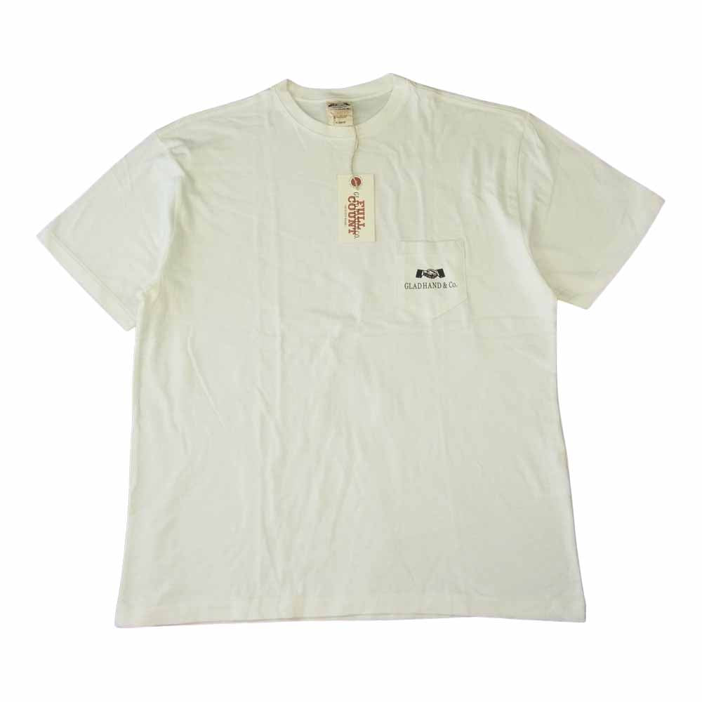 GLADHAND & Co. グラッドハンド DRAGON - S/S T-SHIRTS ドラゴン プリント Tシャツ ホワイト系 XL【新古品】【未使用】【中古】