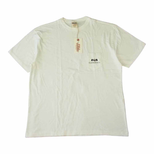 GLADHAND & Co. グラッドハンド DRAGON - S/S T-SHIRTS ドラゴン プリント Tシャツ ホワイト系 XL【新古品】【未使用】【中古】