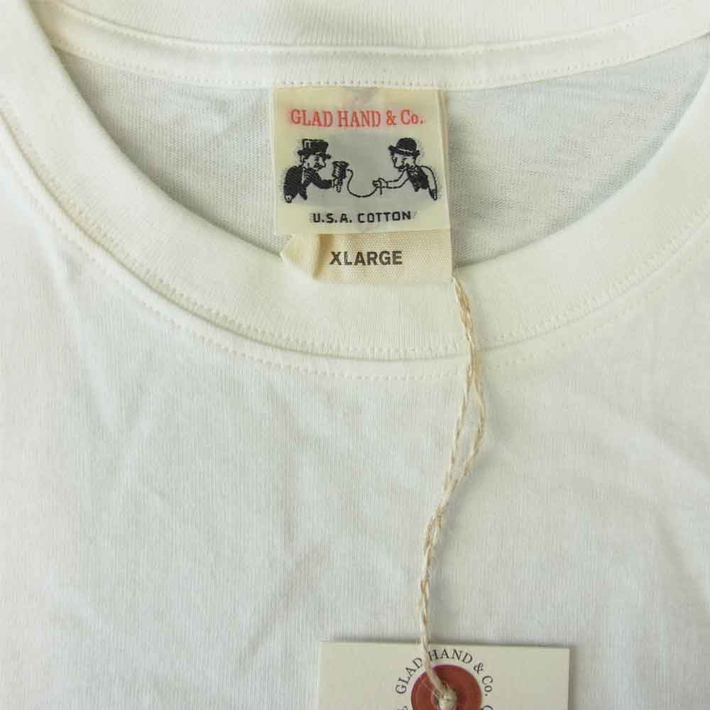 GLADHAND & Co. グラッドハンド DRAGON - S/S T-SHIRTS ドラゴン プリント Tシャツ ホワイト系 XL【新古品】【未使用】【中古】