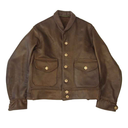 Cossack Jacket レザーコサック ジャケット ブラウン系【中古】