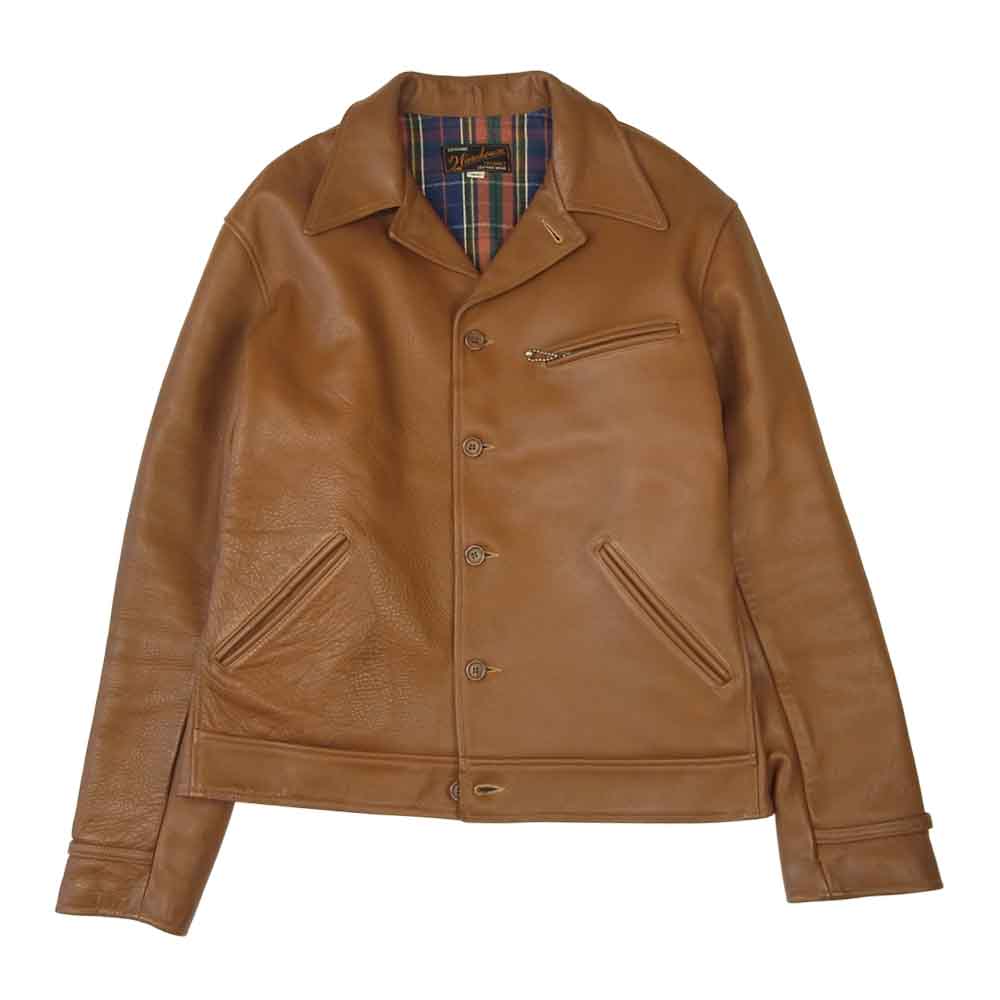 WAREHOUSE ウエアハウス レザー スポーツ ジャケット ライトブラウン系 XL【中古】