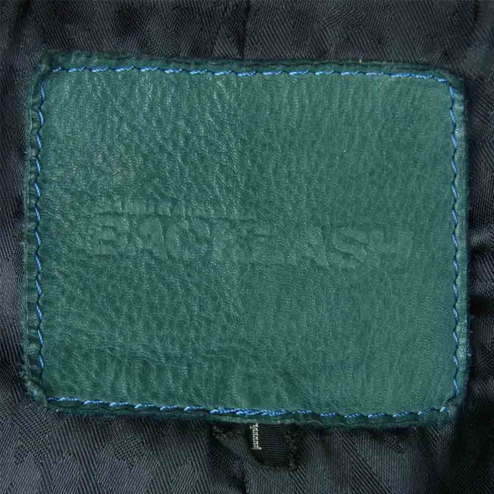 ISAMUKATAYAMA BACKLASH イサムカタヤマバックラッシュ 1498-02 JAPANESE CALF LEATHER JAKET ジャパンカーフ 製品染め レザー シングル ライダース ジャケット ネイビー系 S 1【中古】