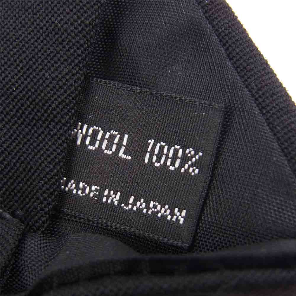 Yohji Yamamoto ヨウジヤマモト PUUR HOMME プールオム 21AW HX-N08-164 W/GABARDINE MESSAGE TIE B ウールギャバ Bohemian刺繍 スクエアタイ ネクタイ ブラック系【美品】【中古】