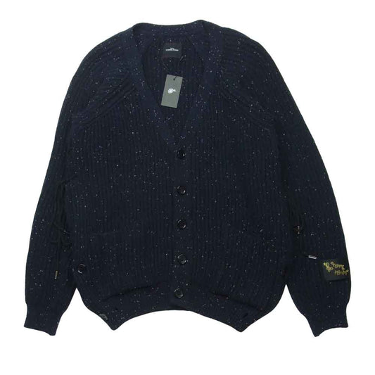 シュウ オム フェム 21AW H21AW-14 Laceup Knit Cardigan レースアップ ニット カーデイガン ネイビー系 2【新古品】【未使用】【中古】