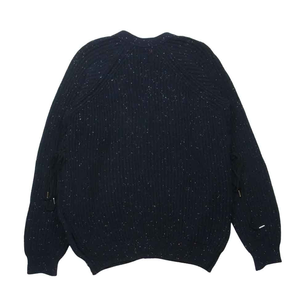 シュウ オム フェム 21AW H21AW-14 Laceup Knit Cardigan レースアップ ニット カーデイガン ネイビー系 2【新古品】【未使用】【中古】