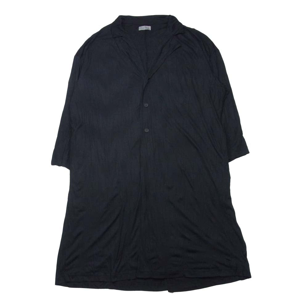 Yohji Yamamoto ヨウジヤマモト HD-T11-270 POUR HOMME プールオム 21SS TE/RY PLAIN STITCH WRINKLE LONG JACKET シワ加工 天竺 ロング ジャケット ブラック系 3【中古】