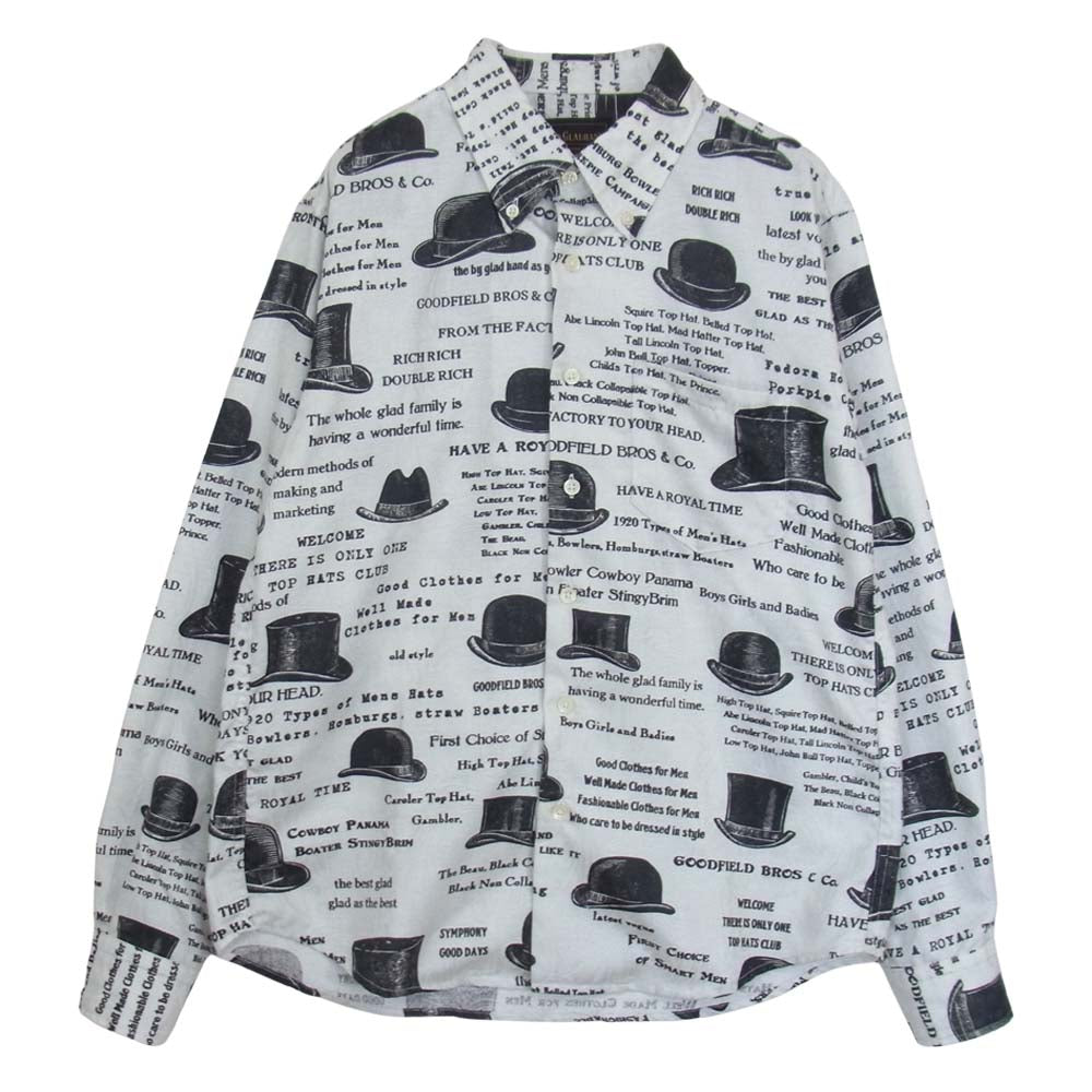 BY GLADHAND バイグラッドハンド BYGH-15-AW-13 HATTER-SHIRTS ハッター シャツ オフホワイト系 S【中古】