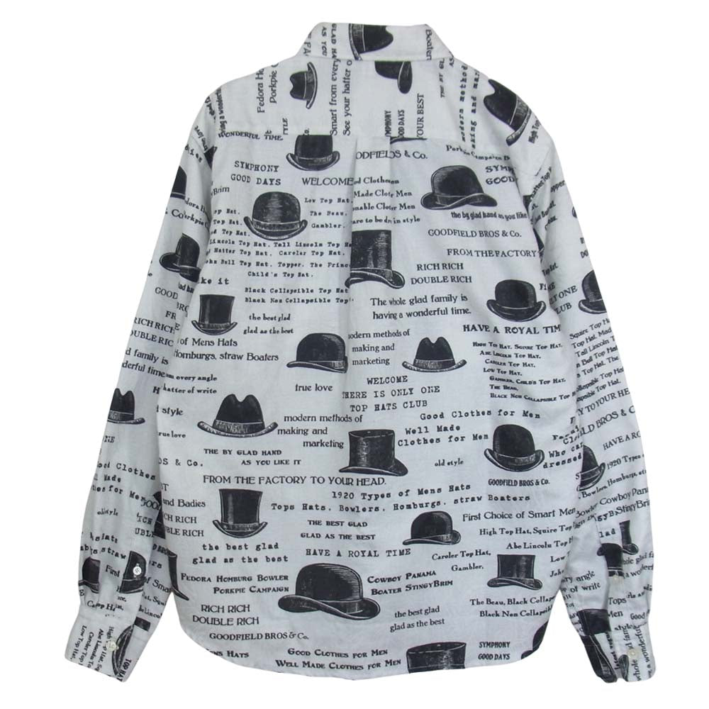 BY GLADHAND バイグラッドハンド BYGH-15-AW-13 HATTER-SHIRTS ハッター シャツ オフホワイト系 S【中古】
